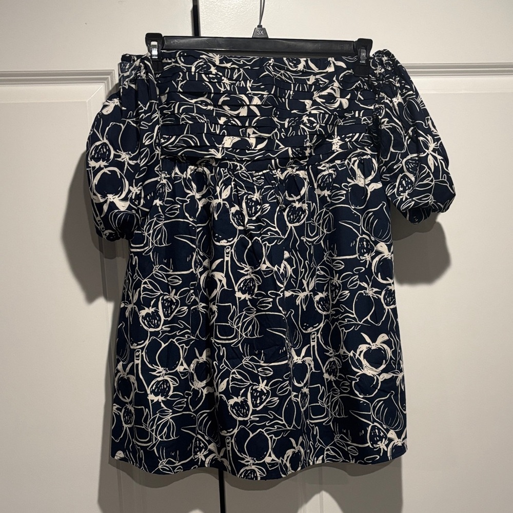 Abercrombie & Fitch Navy and White Floral Romper
